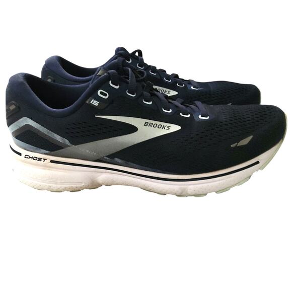 Brooks Ghost 15 Running Athletic shoes 9 Wo Navy/White active gym Athleisure - Picture 2 of 10